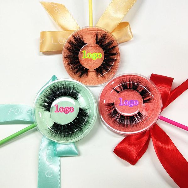 

false eyelashes 10 pair style mink eyelash with colorful lollipop package accept private label hand made