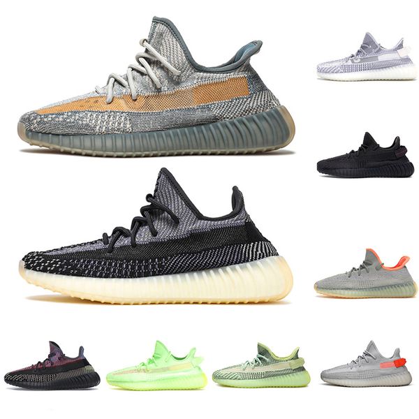 

kanye west static running shoes new israfil cinder natural carbon tail light zebra reflective womens mens trainers sneakers