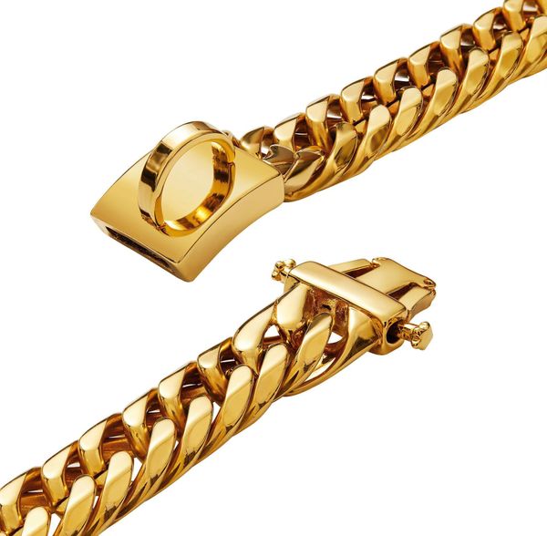 

new 16mm 316l stainless steel cuban pet dog chain neckaces collars choker pitbull b jllavl bdebag