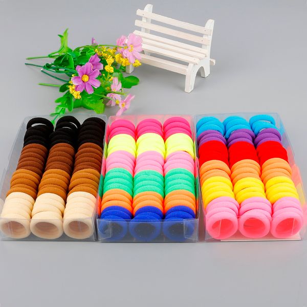 

66pcs/box 40pcs/bag headwear accessories rubber rope elastic hair bands for girls kids children baby charms tie gum