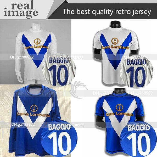 

brescia retro 03 04 calcio soccer jerseys caracciolo baggio futbol camisas vintage football camiseta classic shirt kit maillot 2003 2004, Black;yellow
