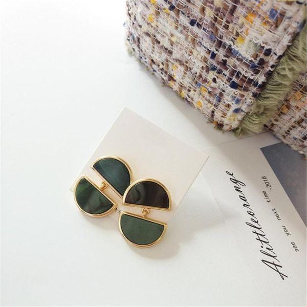 

new fashion wind restoring ancient ways women earrings contracted geometric semicircle earrings adorn article, Silver