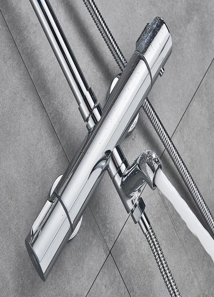 

ванная комната термостатический 8 дюймов осадков смеситель для душа set ванна душ поворотный кран хромированная горячей и холодной воды душ