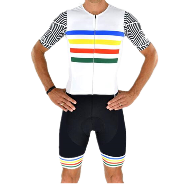 

short sleeve cycling skinsuit men's triathlon suit one piece sportwear road cycling clothing set ropa de ciclismo, Black;blue