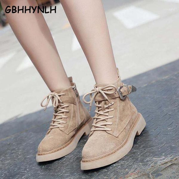 

gbhhynlh autumn boots women 2020 vintage fall boots ankle short casual botas ladies cowboy motorcycle snow shoes lja8071, Black