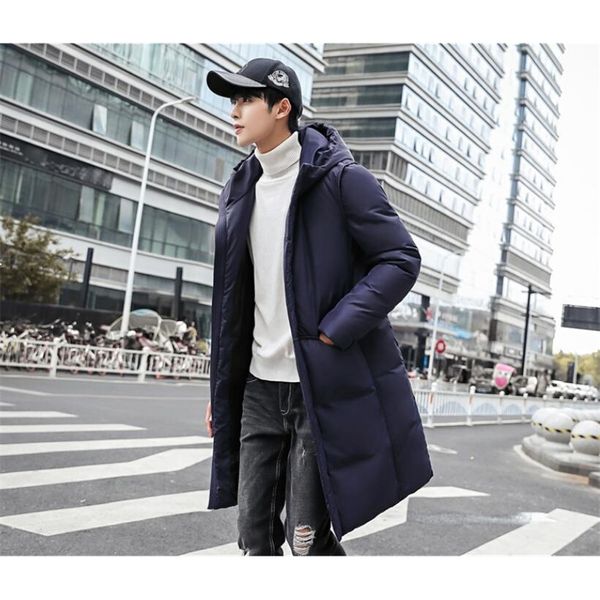 

2021 new winter jackets men style warm thick cotton hooded mens fashion coats windbreaker eomr, Black