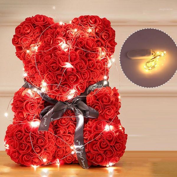 

decorative flowers & wreaths 40cm innovative romantic rose bear cub forever artificial anniversary christmas valentines gift with string lig