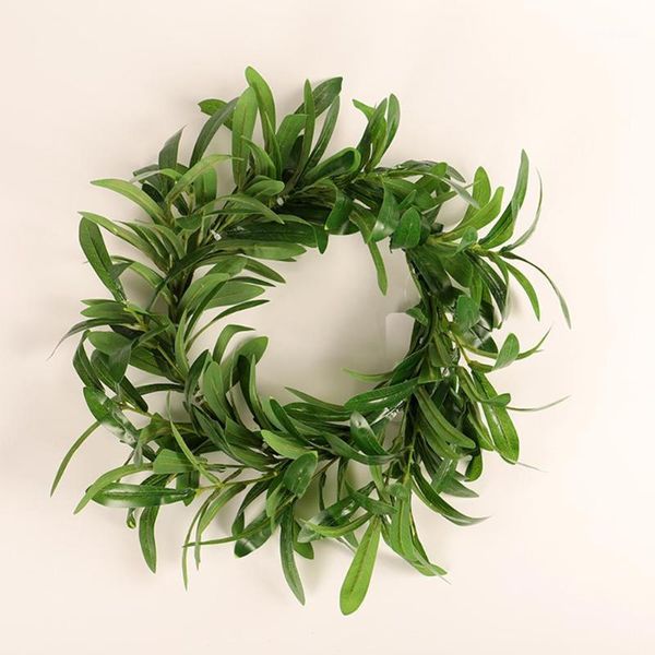 

decorative flowers & wreaths green simulate olive branch shape wreath for party decoration pos props1