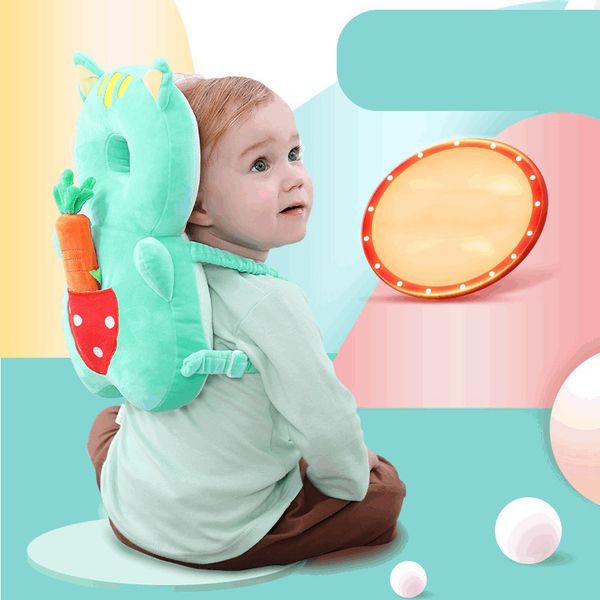 

baby anti-fall pillow headrest toddler collision protection pad sound toy resistance cushion children anti-collision artifact lj201014