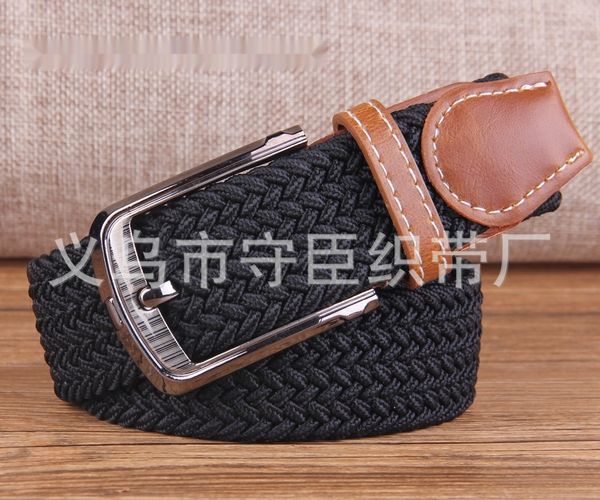 

вскользь универсальной спица корейского брюки женщин вскользь canvas canvasbelt моды универсального вязания эластичного холста needleelas, Black;brown