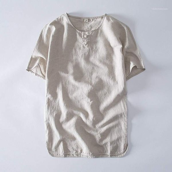 

men's short sleeve o neck casual cotton linen t-shirts summer slim fit men tees chinese style artist tshirt male ts-4151, White;black