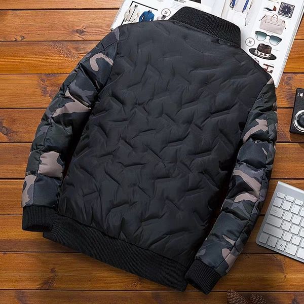 

8tjl parka quality thick warm winter jacket men hooded thicken duck down slim coat casual high down mens overcoat with many pockets down jac, Black