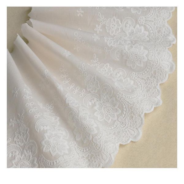 

eter/pack 21cm beige-white cotton embroider lace cloth sewing ribbon lace fabric accessories x196 eter/p sqcpdc