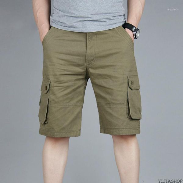 

new cargo shorts men's summer casual multi-pocket shorts men's jogging trousers breathable tall big size1, White;black