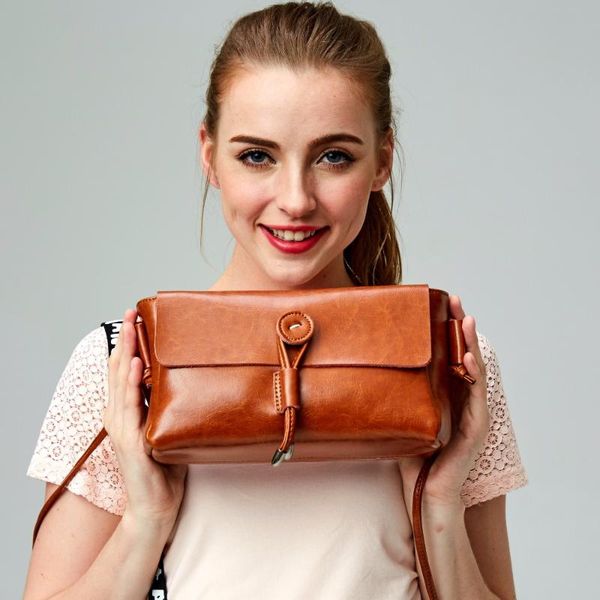 

2020 women messgeger 100% genuine leather flap shoulder bags female bag real skin vintage style handbags
