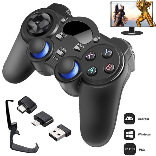 

2.4g контроллер gamepad android беспроводной джойстик джойстик с otg конвертер для ps3 / мобильный телефон для tablet pc smart tv box