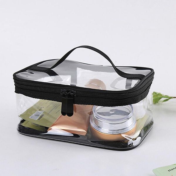

clear transparent pvc travel cosmetic makeup toiletry wash bag pouch zipper bag