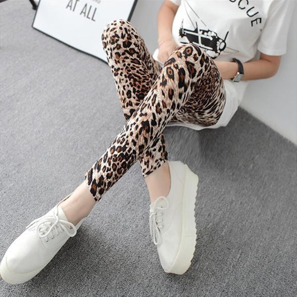

summer new fashion euramerican gothic black milk leopard leggings punk rock style leggings pants for women