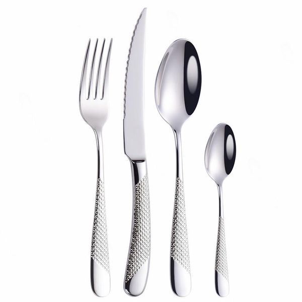 

kitchen tableware cutlery set silver cutlery set stainless steel luxury dinnerware fork spoon knife western dinner set gold h jllyyy