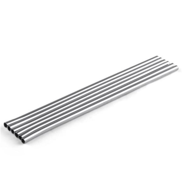 

durable stainless steel straight drinking straw straws metal bar family kitchen