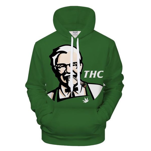 

kfc green wear 3d arrival, street man, o hoodie, collar hip-hop print new wholesale hoodie asian size s-6xl vtxqd, Black;white