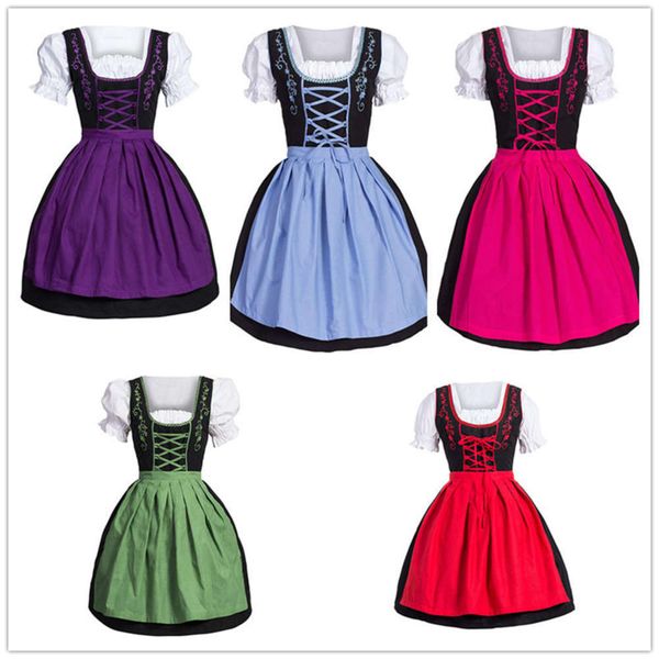 

bavarian german clothing new beer festival maid show dress, Black;gray