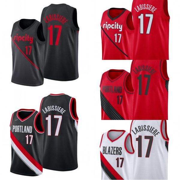 

portland trail blazers men skal labissiere basketball jersey, Black