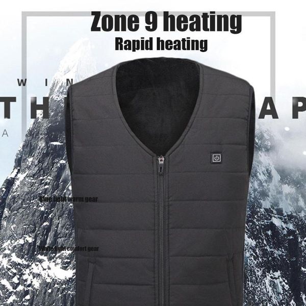 

outdoor t-shirts men autumn winter smart heating cotton vest usb infrared women electric jacket flexible thermal warm ou s3c8, Gray;blue