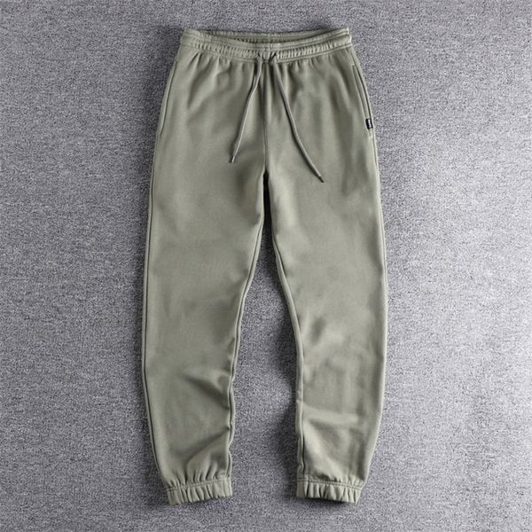 

spring and summer 2022 new knitted terry men's sportswear pants basic solid color versatile youth leggings casual, Black