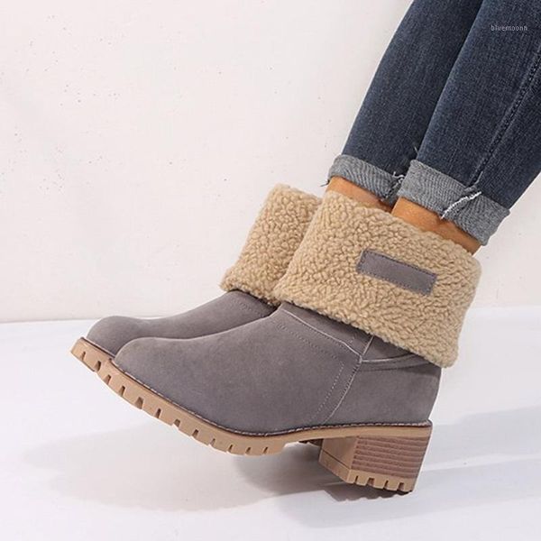 

women's shoes ladies winter shoes snow boots ankle boots fashion flock warm short bootie slip-on outside1, Black
