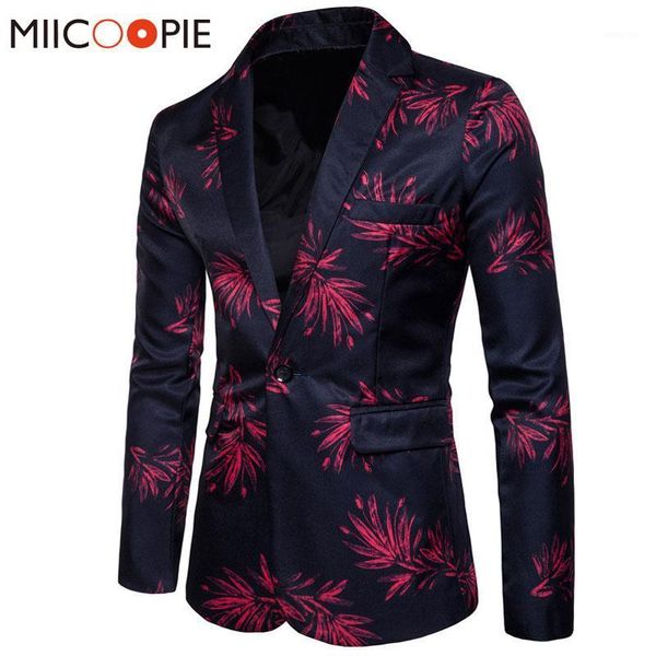 

new brand mens fashion blazer floral printed slim fit blazer masculino single button men's and suit jacket outerwear coat1, White;black