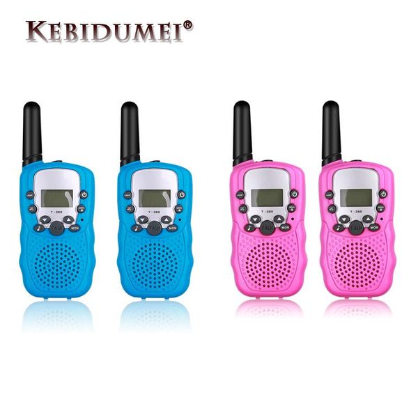 

new 2pcs mini walkie talkie kids radio station t388 0.5w pmr pmr446 frs uhf portable radio communicator gift for child