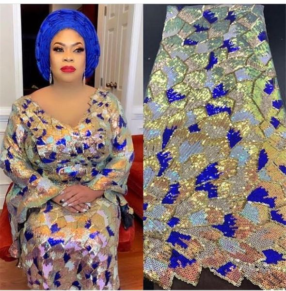 

african sequence fabrics for bridal materials lace sequins lace fabric nigerian mesh net sequins fabric ni2488, Pink;blue