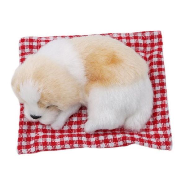 

interior decorations cute simulation sleeping dog model car family decoration with cloth cushion plush doll toy
