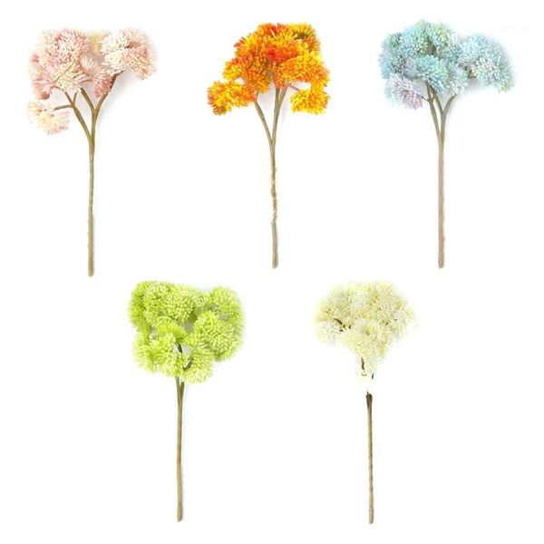 

big cauliflower simulation flower rice fruit succulent plant home wedding decoration fake flower1