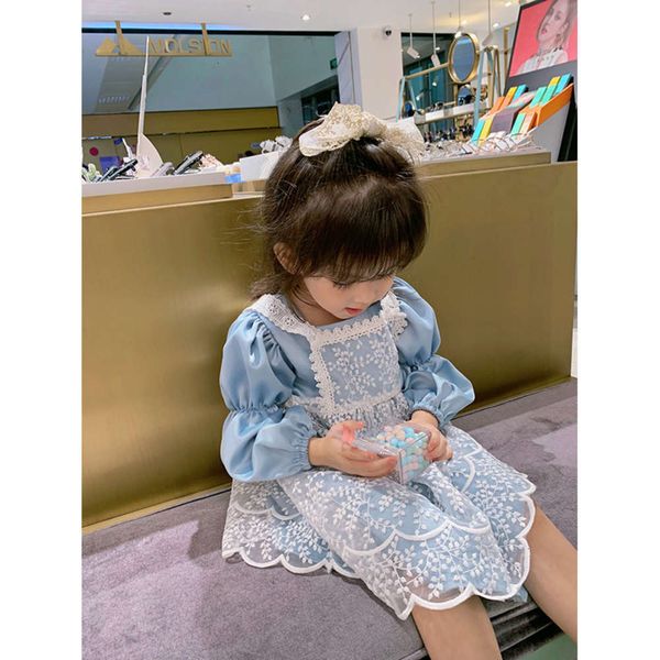 

baby girl's korean 2021 girl new spring drs net red children's princs skirt two piece set, Red;yellow