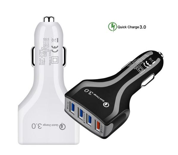

portable mobile phones accessories fast charging 4 port usb car charger