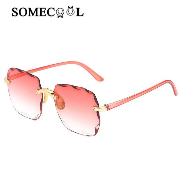 

sunglasses 2021 model plastic cool women&men rimless sun glasses uv400 summer eyewear n520, White;black