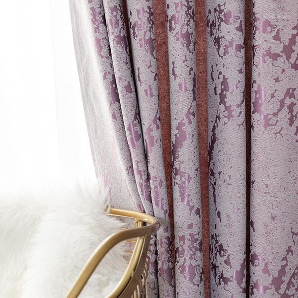 

modern simple purple blue jacquard shade curtains for living room luxury blackout curtains for the bedroom jacquard1
