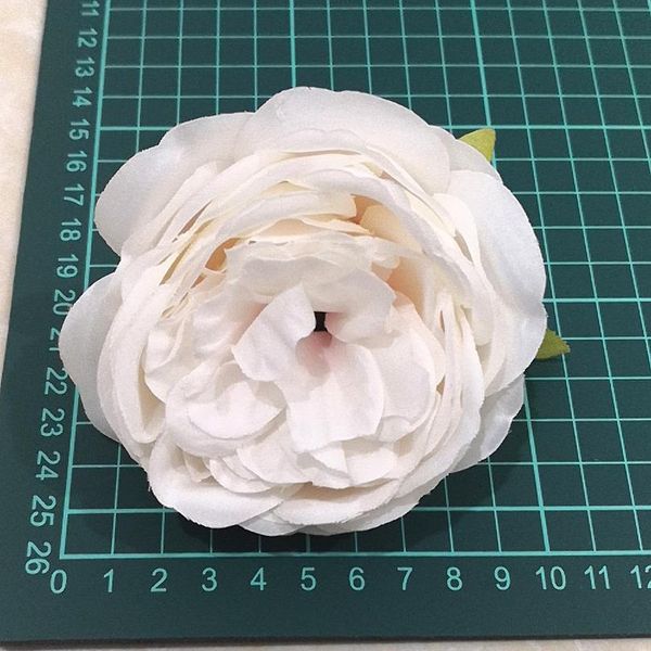 

high-grade artificial peony white rose silk flower heads for wedding decoration diy wreath scrapbooking craft fake jllvnj