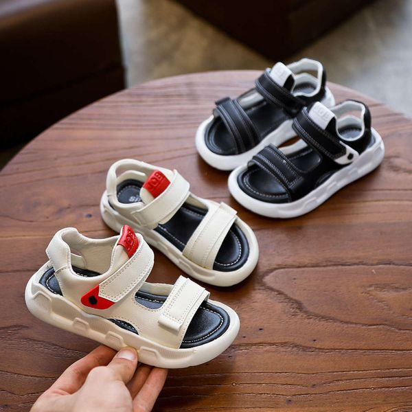 

fashion boys' 2020 new zhongda korean girls' sandals soft sole little princs children's beach sho, Black;red