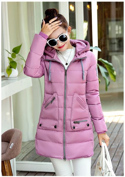 

2021 new parkas mujer invierno maxi size warm female with hood parka thick women's jackets wxf429 winter coat dx0x, Black