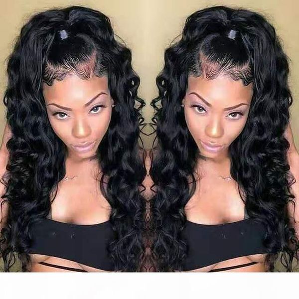 

360 lace front wigs human hair 130% density brazilian full lace wig human hair 14 inches body wave human hair lace front wig for women, Black;brown