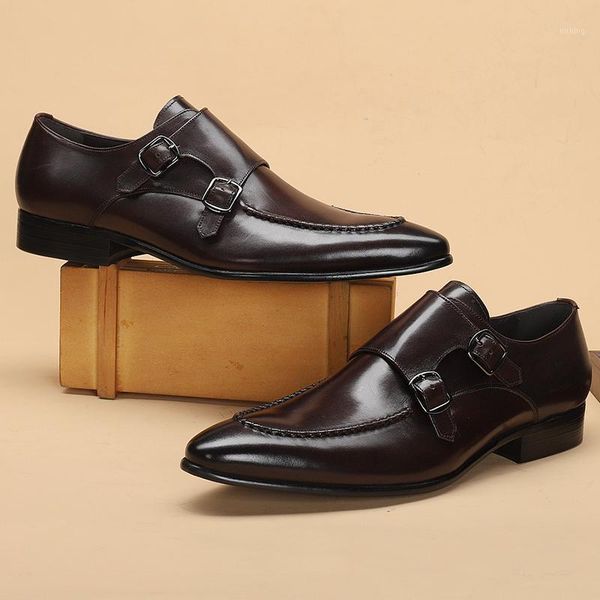 

men leather shoes business dress suit shoes men bullock genuine leather black slipon wedding mens phenkang 20201