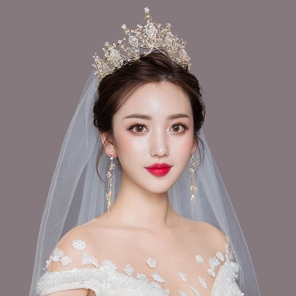 

dress bride headdress 2020 new wedding princess crown net red adult, Silver