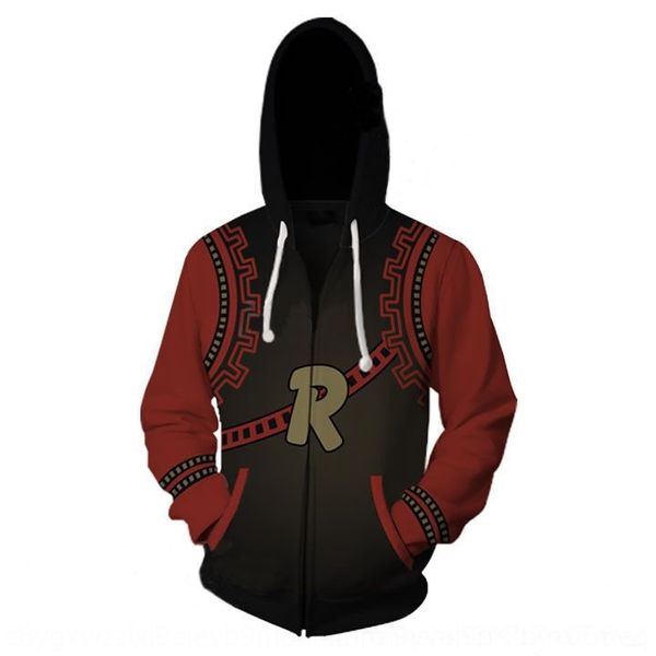

r2o9x riman my heroseason 5 3d sweater pullover hooded cardigan cosplay printed pullover pulloversweater animation peripheral eujca, Black