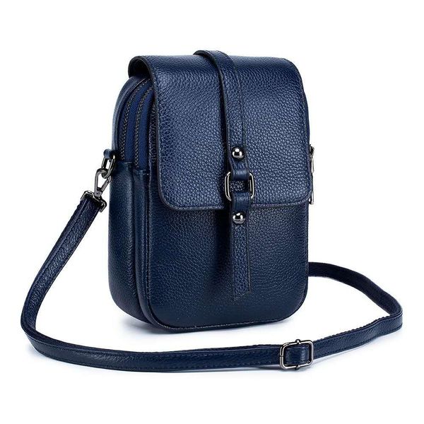 

royal blue mobile phone bag ladies new fashion design diagonal bag ladies casual multi-function mini wild personality leather small bag 9915