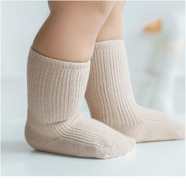 

3pair new autumn and winter baby socks cotton solid color newborn socks 3 qylwzd, Pink;yellow
