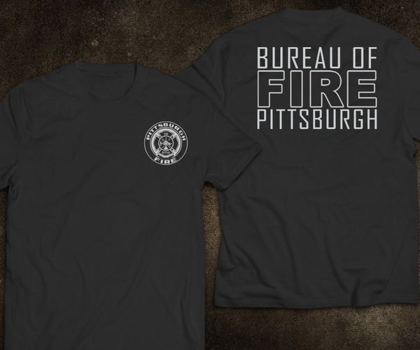 

new fashion graphic letter new bereau of fire pittsburhg firefighter fire department rare funny sport hooded sweatshirt hoodie t shirt