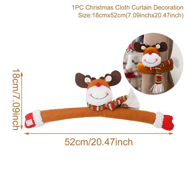 

цифу рождественская занавеска пряжка с рождественскими украшениями для дома санта-клаус снеговик лось подарки noel navidad 2020 новый год 20